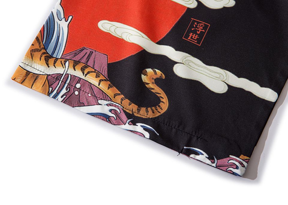 Fierce Tiger Jungle Poly-cotton Kimono