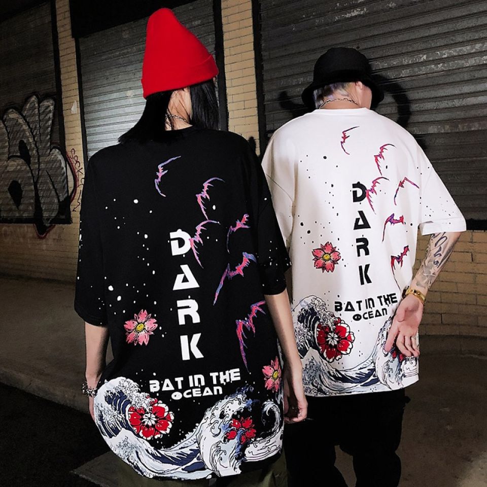 Dark Bat In The Ocean Cotton T-shirt