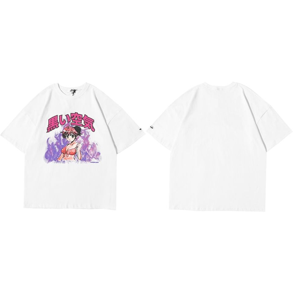 Anime Print Cotton T-shirt