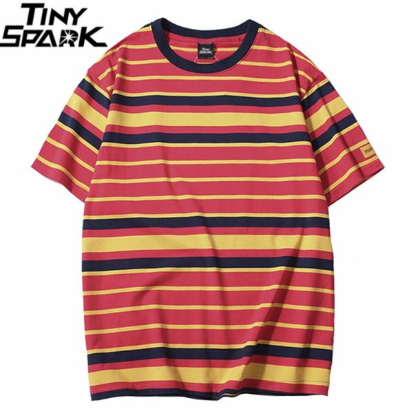 Vintage Striped Cotton T-shirts
