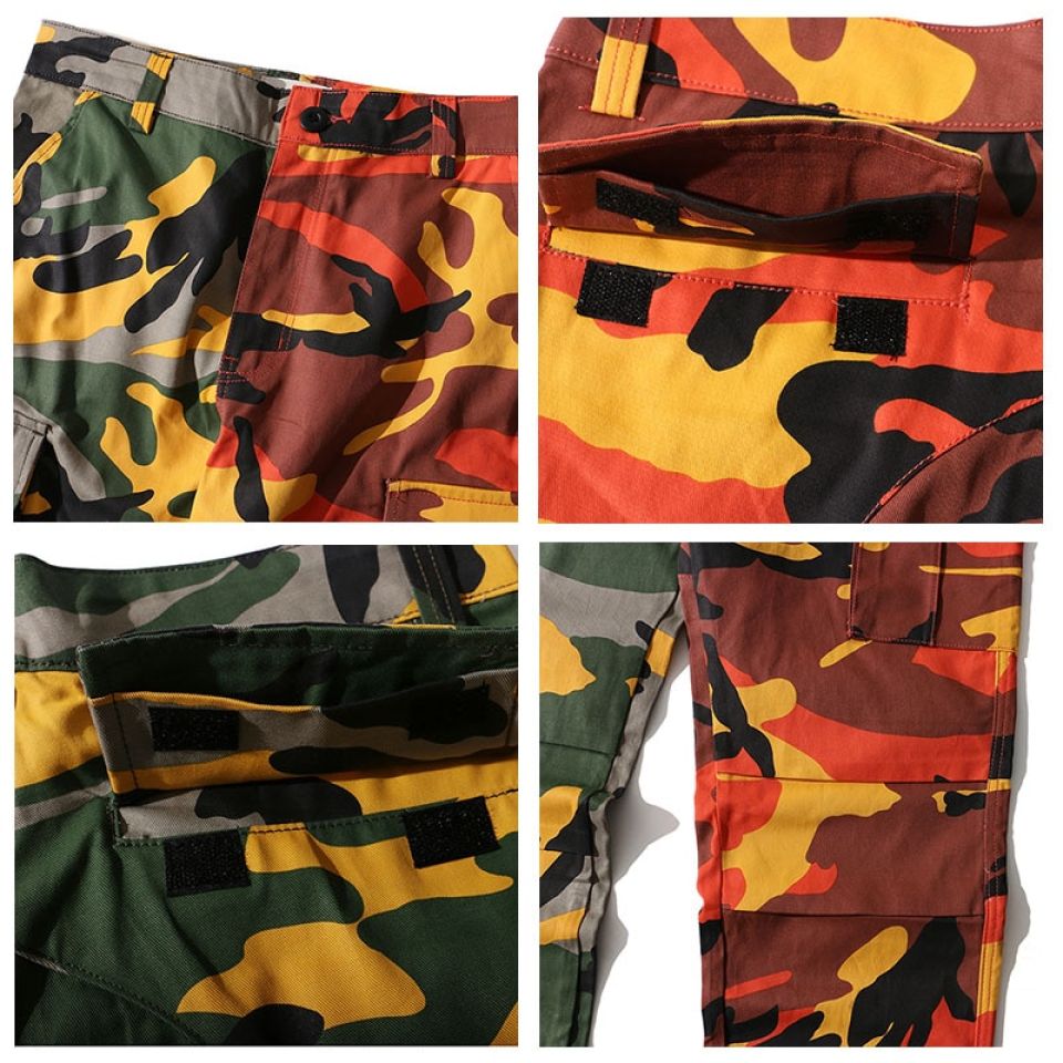 Half & Half Camouflage Cargo Pants