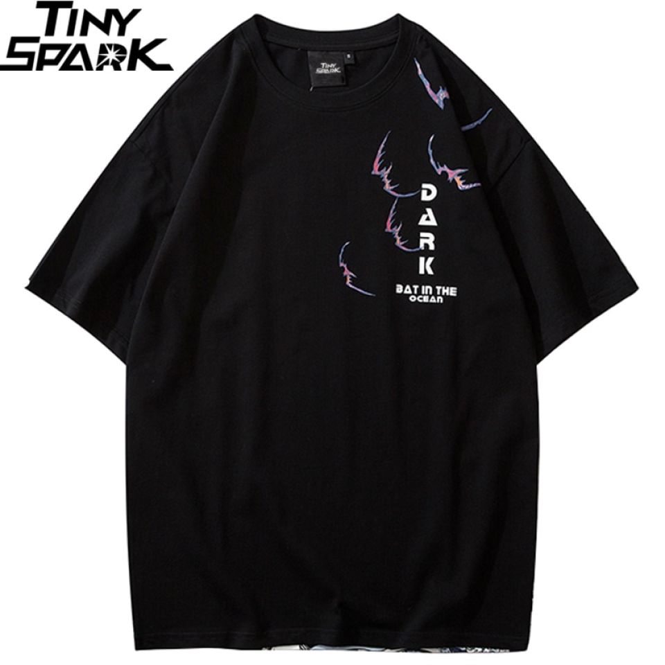 Dark Bat In The Ocean Cotton T-shirt