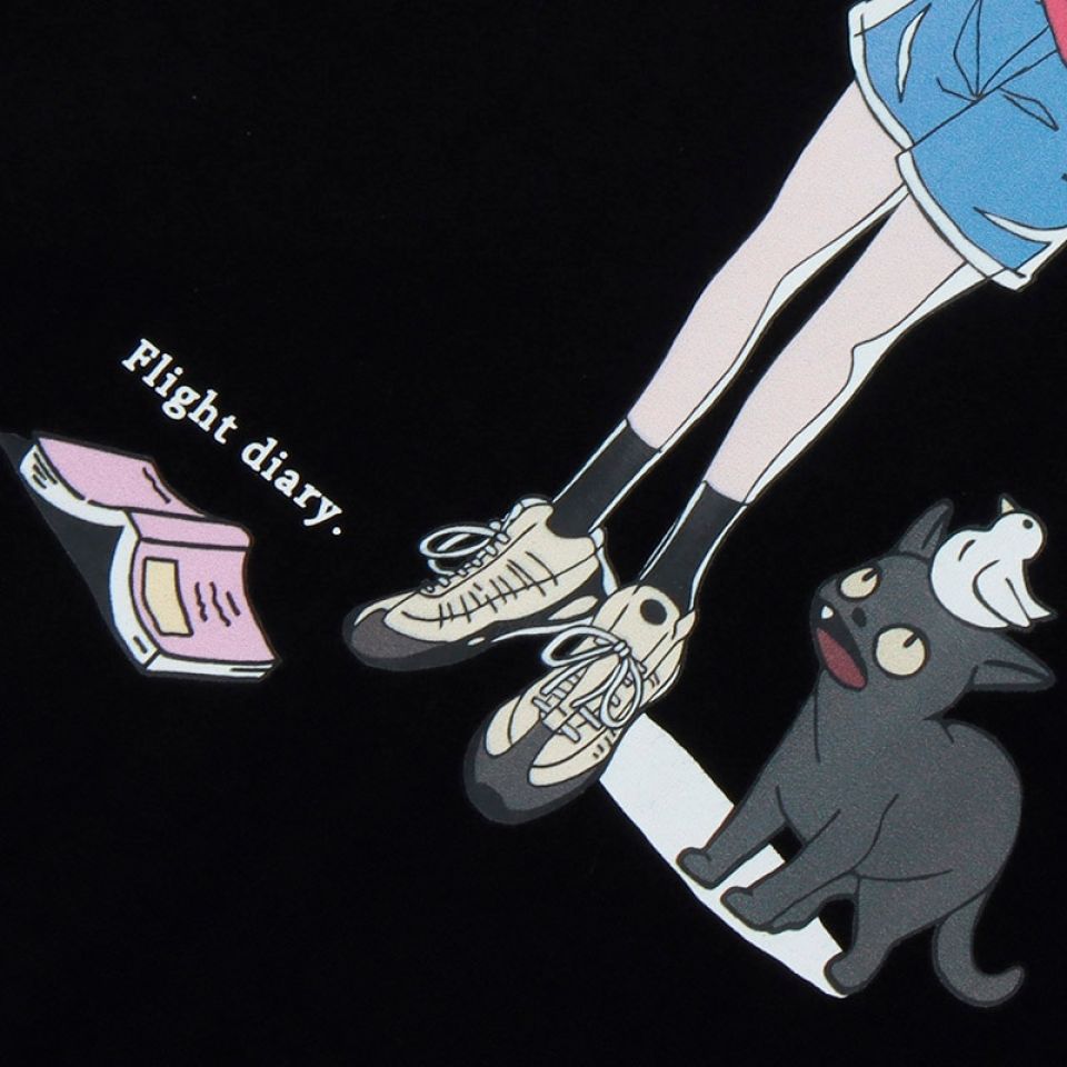 Anime Girl & Cat Graphic T-Shirt H077363ba76154ad4b86d827b001490a8S 026b1c91