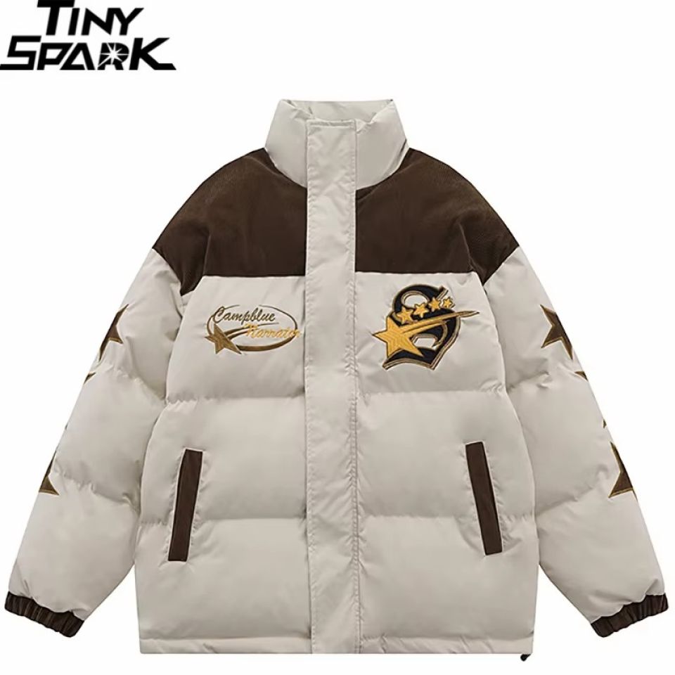 Retro Patchwork Corduroy Parka Jacket retro patchwork corduroy parka jacket 1 02bdb274