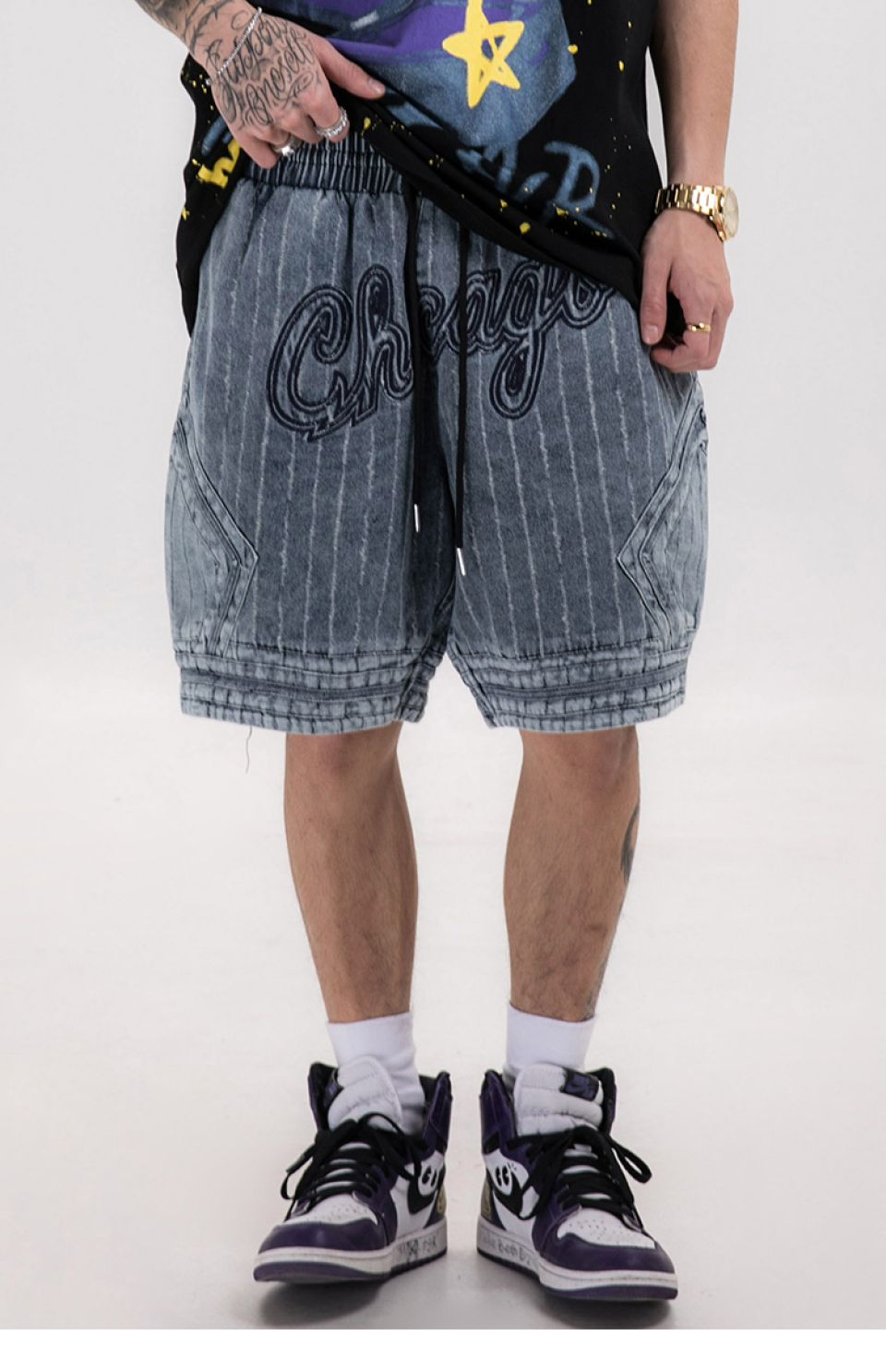 Front Print Chicago Short Pants