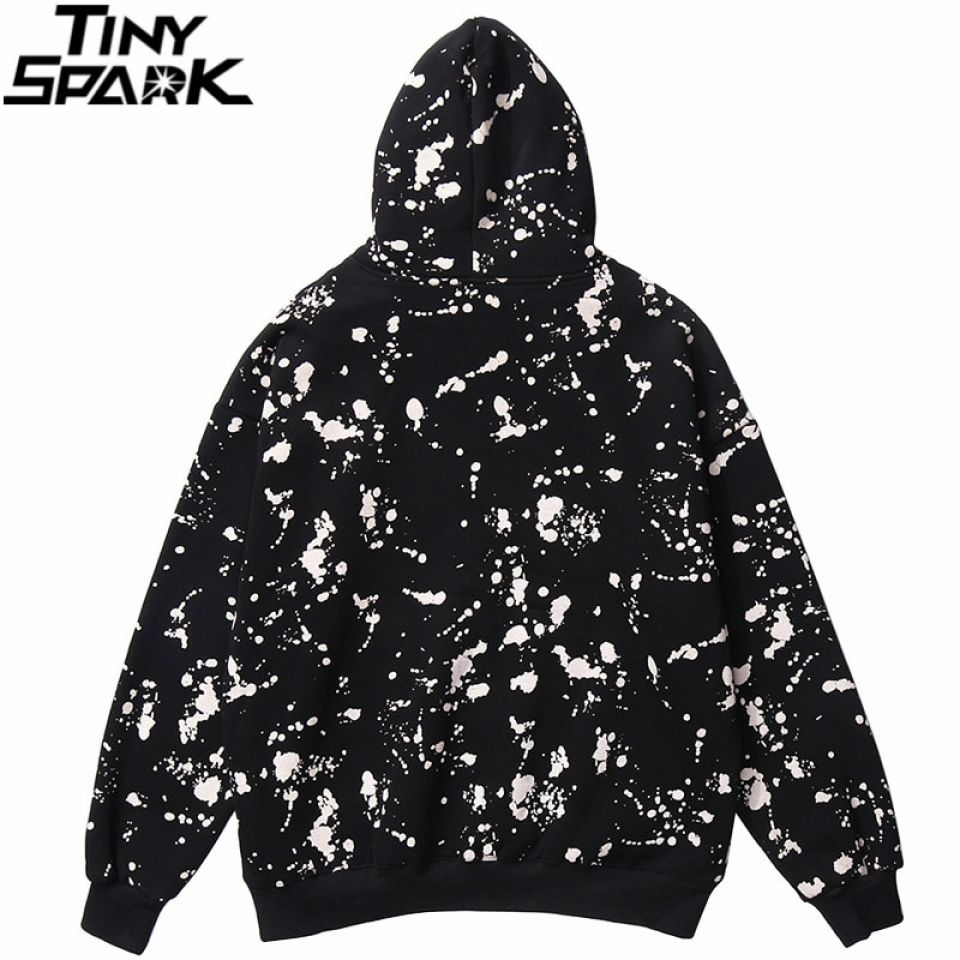 Splashed Hooded Pullover