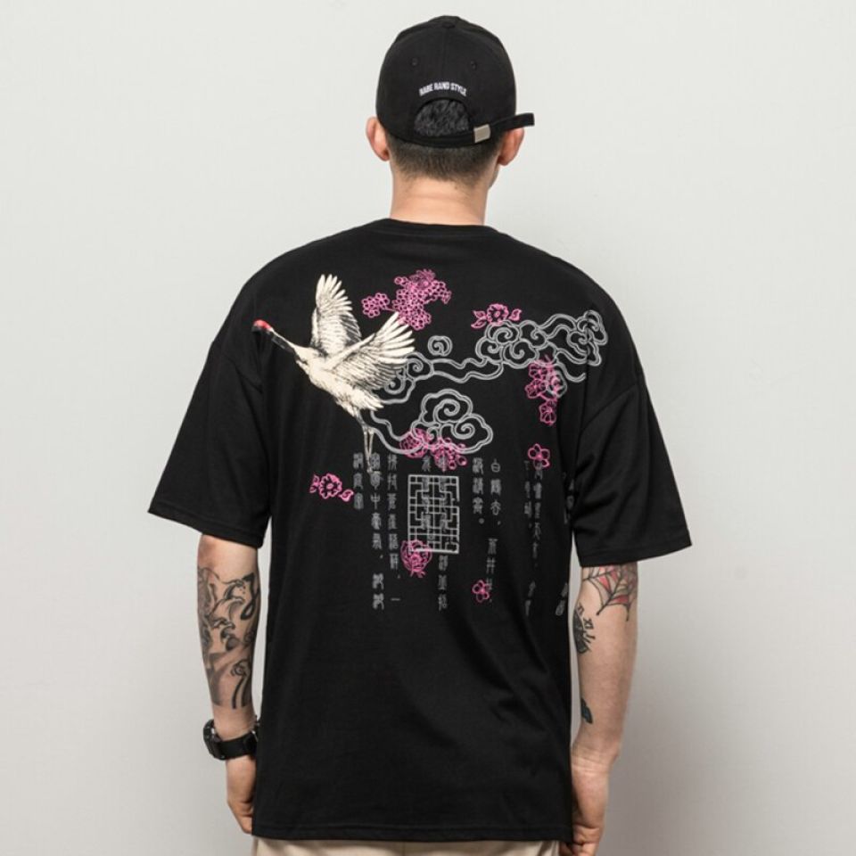 Crane Harajuku Cotton T-shirt H2dcabeb40b944dd5b354e3fce4d63687z 07dbc1ba