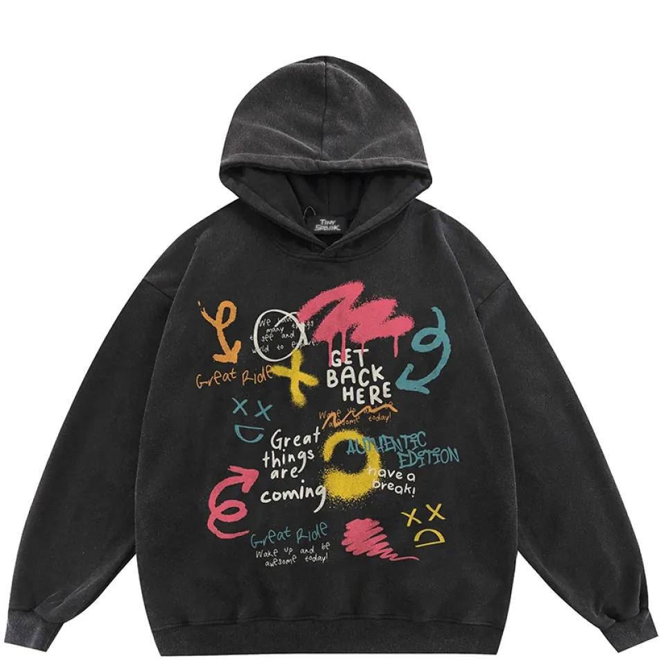 Childish Abstract Graffiti Hooded Pullover S71231052ed7140a19ac6afe850fb5981s 073eef9a