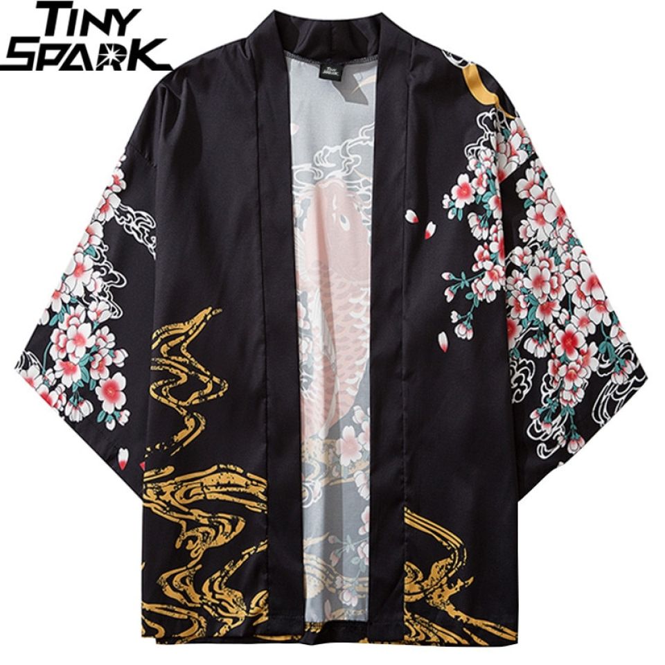 Floral Fish Poly-cotton Kimono Ha6886a7e489b4136a4da6defed396d07H 0e450e88