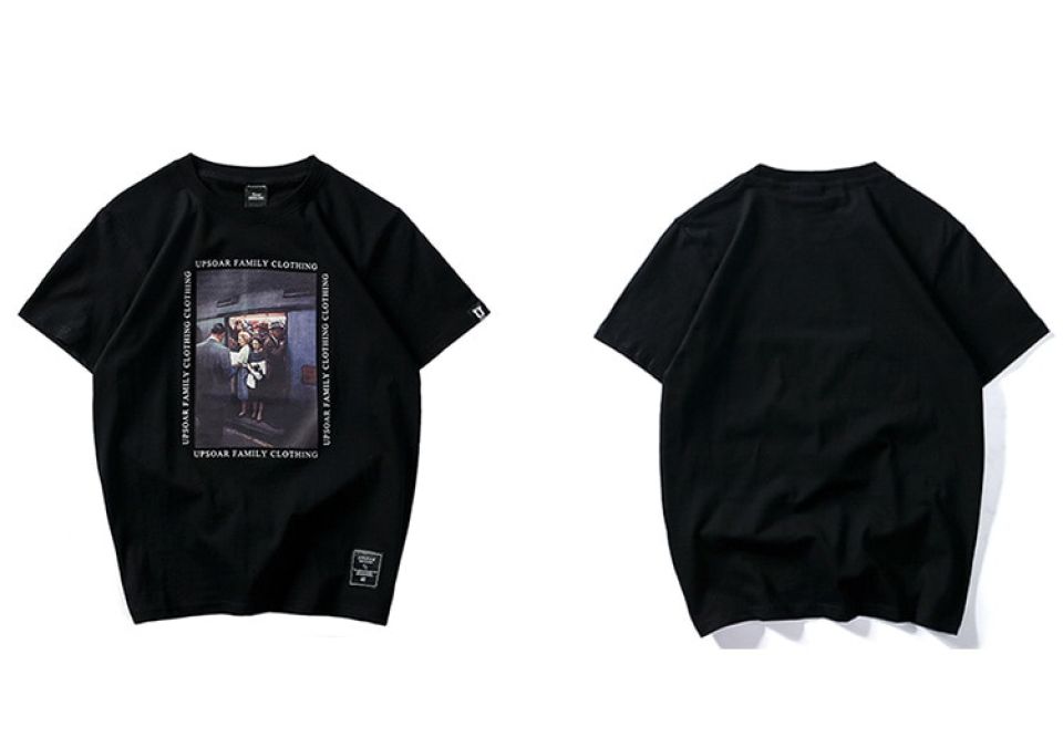 Metro Train Crowd Print Cotton T-shirt HTB1pWfcbCcqBKNjSZFgq6x kXXa1 0fff2435