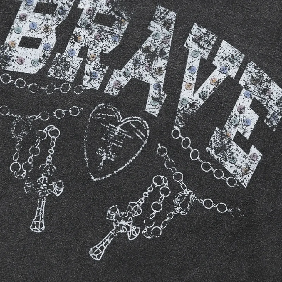 Retro Cross Letter Graphic Tee S38b6a84247a84006b25db3efd51042fb9 0f8f1636