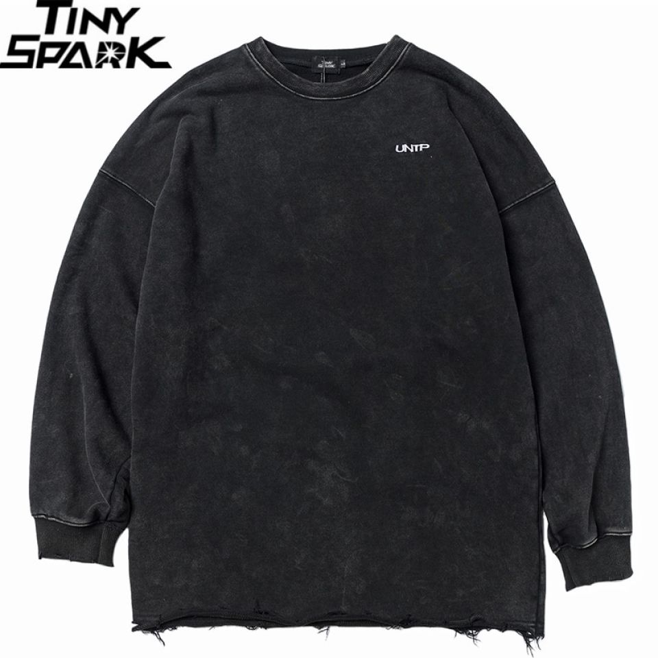 Retro Washed Skull Print Poly-cotton Sweatshirt H54bcf64f2e2040448feb919e191c1a68w 11c18ef6