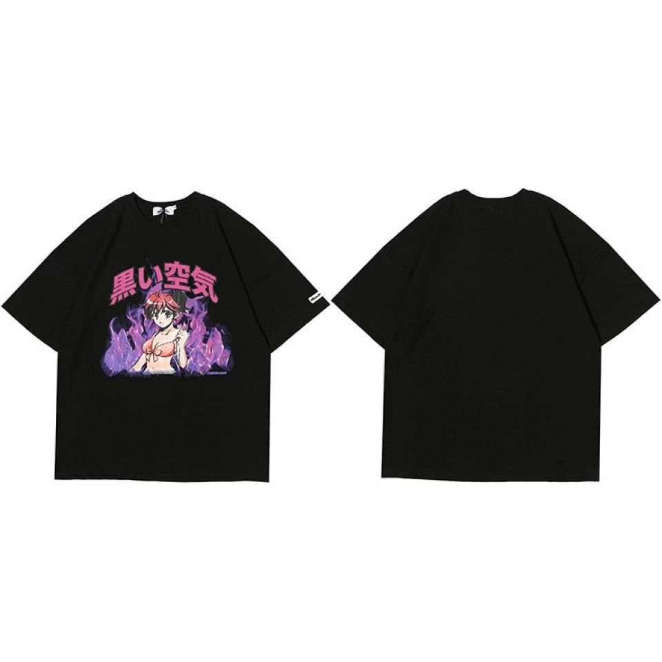 Anime Print Cotton T-shirt