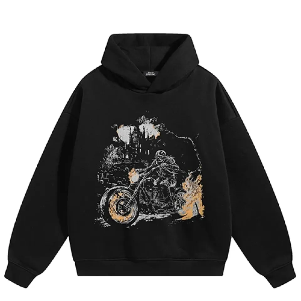 Dead Motorcyclist Graphic Print Hoodie S87d0f59fe3704c19b20fa44e304e9a59W 137892da