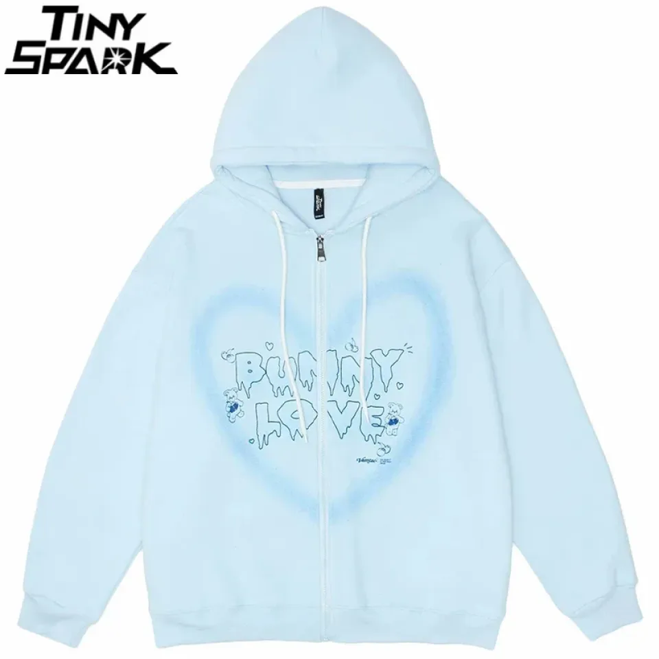 Blue Heart Bunny Love Zip-Up Hoodie Sdbc49f9da2134d03acc3eaea7cf5d5aaA 15624437
