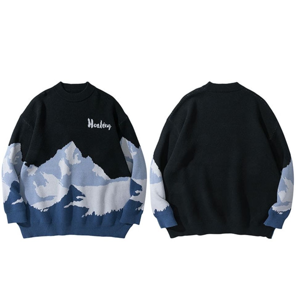 Retro Snow Landscape Pullover Sweater H9e245232fee94526ad8c38b9fec2c201H 161f4f54
