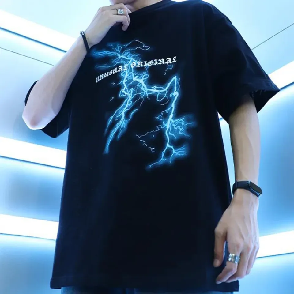 Oversized Lightning Skull T-Shirt S61fbc64bf6d541aab0621012e57c6d11Q 1614610e