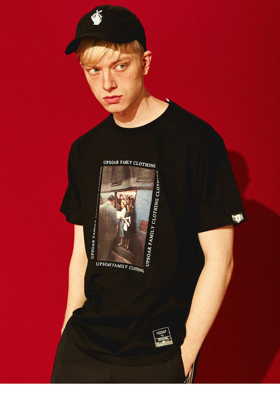 Metro Train Crowd Print Cotton T-shirt H673adbefa1d04c08bcc25d0390102b29A 17ed3f0c