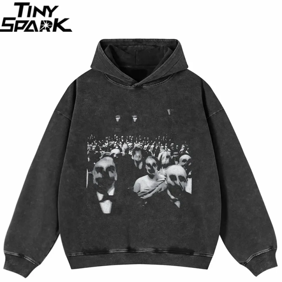 Washed Black Distorted Crowd Graphic Hoodie. S09fe71ff23884ef485fde496d39e209aZ 1cde6032
