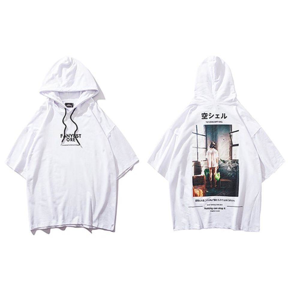 Street Style Half-sleeves Poly Cotton Hoodie H4515f54e9a4943f09808c720af9cb99bQ 21d57332