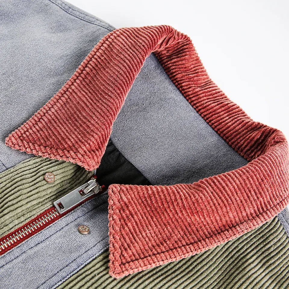 Color Block Patchwork Corduroy Denim Jacket S10e84ad9644d4e5abe609b6e8e31c481u 22f4ed85