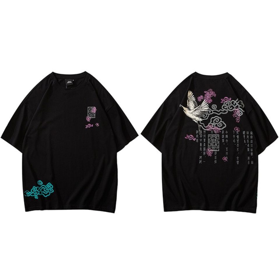 Crane Harajuku Cotton T-shirt H3c59d9f16d2f4d68b603a6b43f041934W 26167961