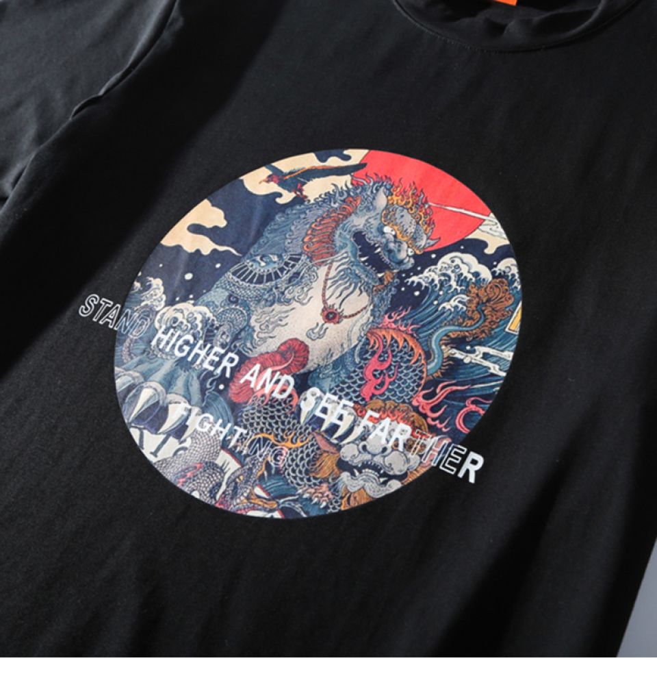 Ancient Chinese Lion Cotton T-shirt HTB17IIJLNTpK1RjSZFMq6zG VXaj 26421f5e