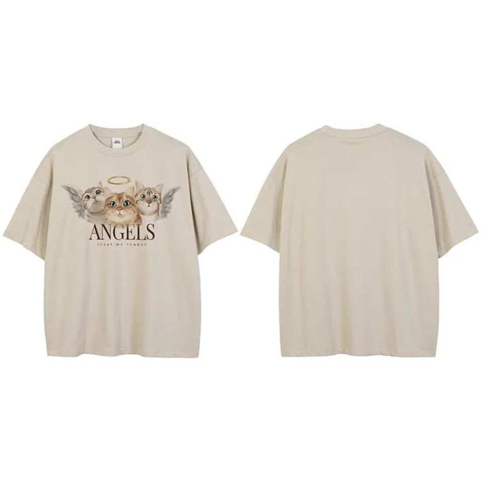 Cute Angel Cats Graphic T-shirt Sb968077e77424f6e8c67d313f7a468a7X 28e7e474