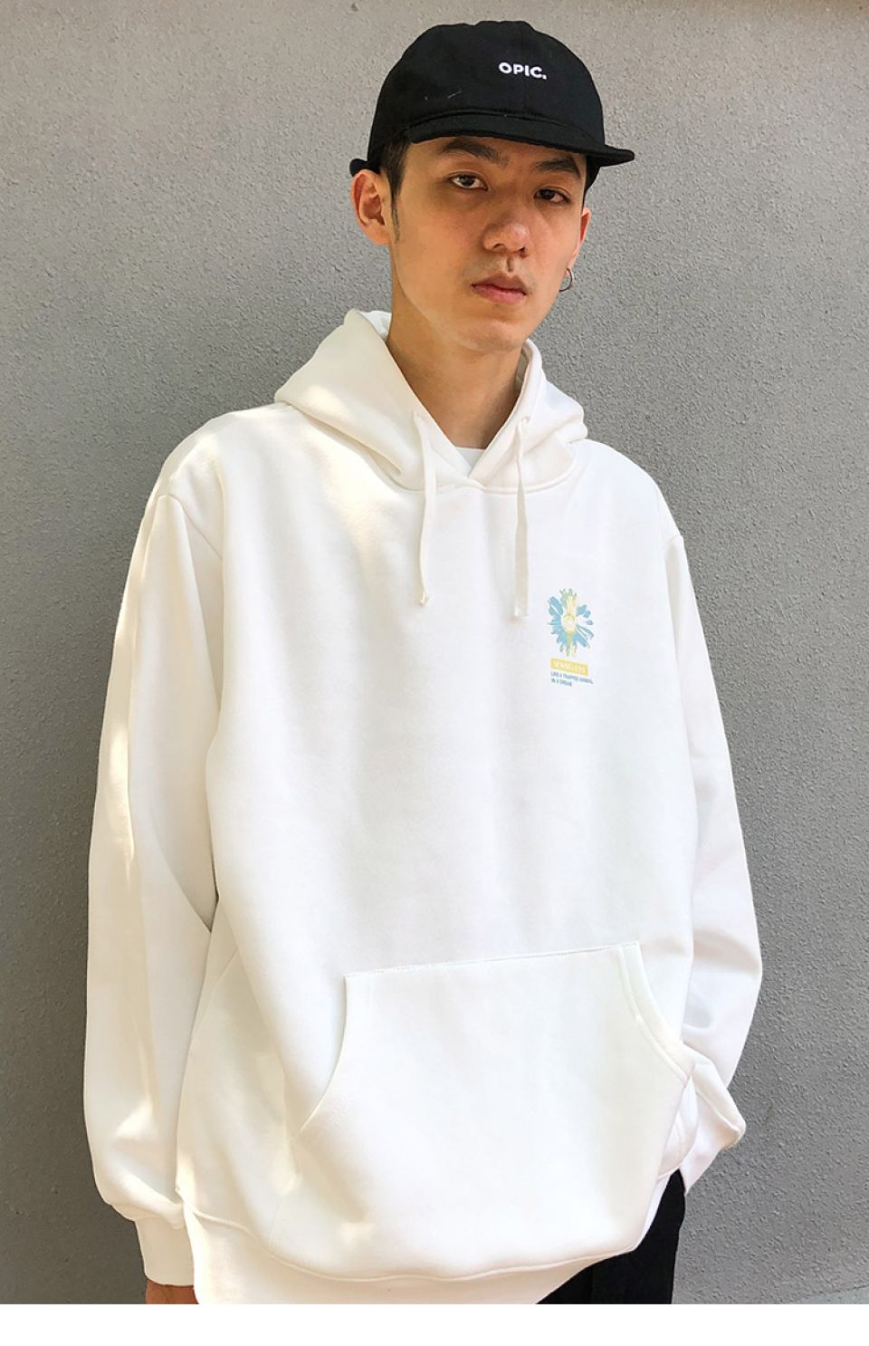 Chrysanthemum Print Hoodie H4cf66d16908a48bdba08024dc72094c1J 2c9c7468