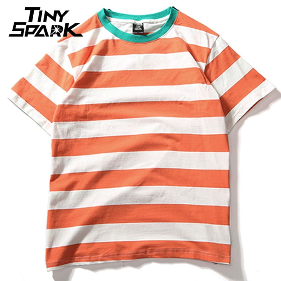 Striped Cotton T-shirt 7 Striped Cotton T-shirt H2eb528b9f7254950b7bd6a2514d1e87by 2ee71ff1