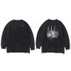 Retro Washed Skull Print Poly-cotton Sweatshirt H60fb48b6e0b44976a066f44cf1092158O 323afe8d