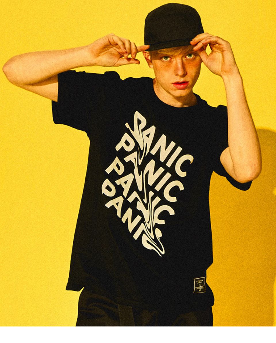 Panic Everywhere Cotton T-shirt H169bb876df5d4f5399e82c5c0881282d4 354a6f06