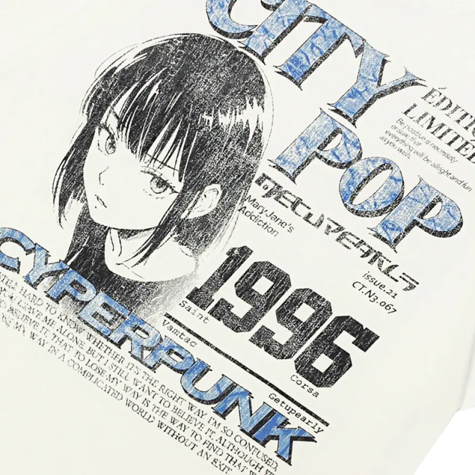 City Pop Anime Portrait Graphic T-Shirt S30c03e60d99c4787b6b71adbc663845eV 36bb2c6b