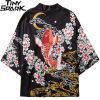 Floral Fish Poly-cotton Kimono