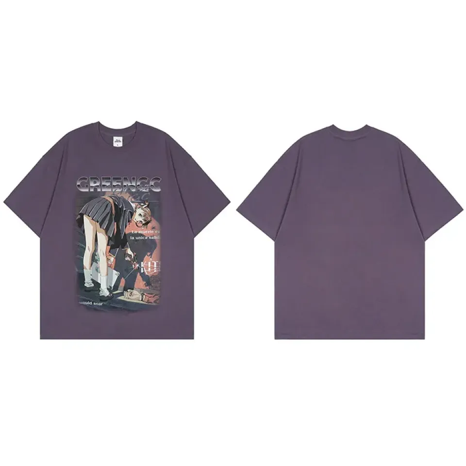 Anime Girl Streetwear T-Shirt S9784b4396ef048858e6147c01233577bD 3c8fc059