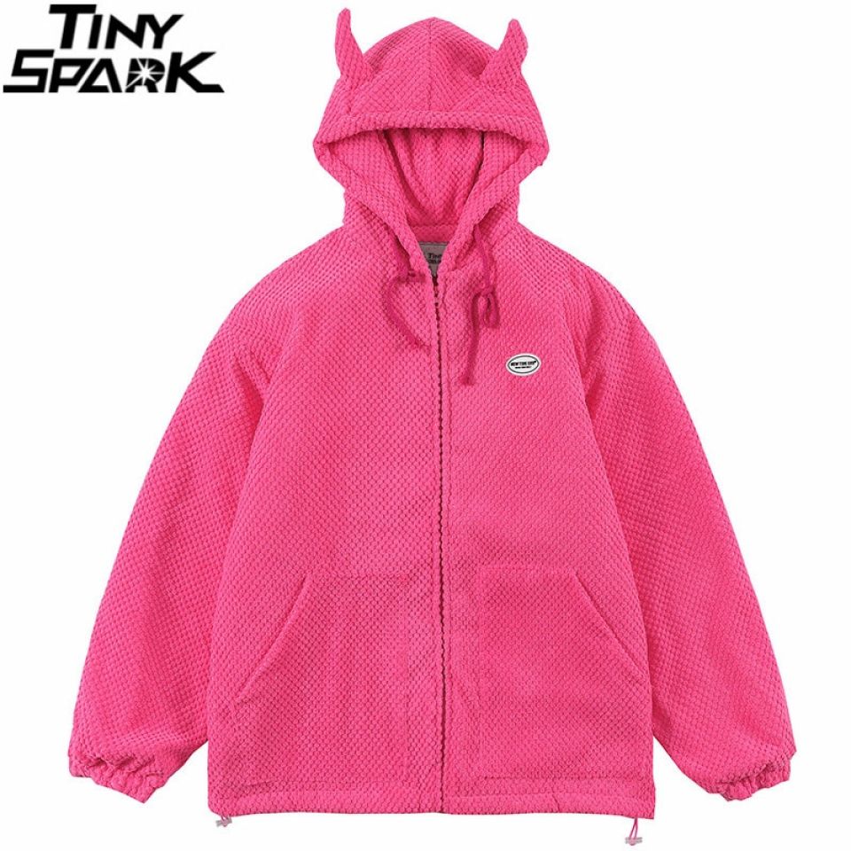 Devil Horns Hooded Jacket H73db714e21284a279b7d4b52c8d50172N 40eed084