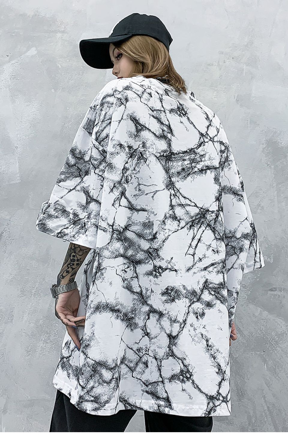 Cracked Print T-shirt Hc63837eafd0e411ea877c4a055c60cafq 400014d2