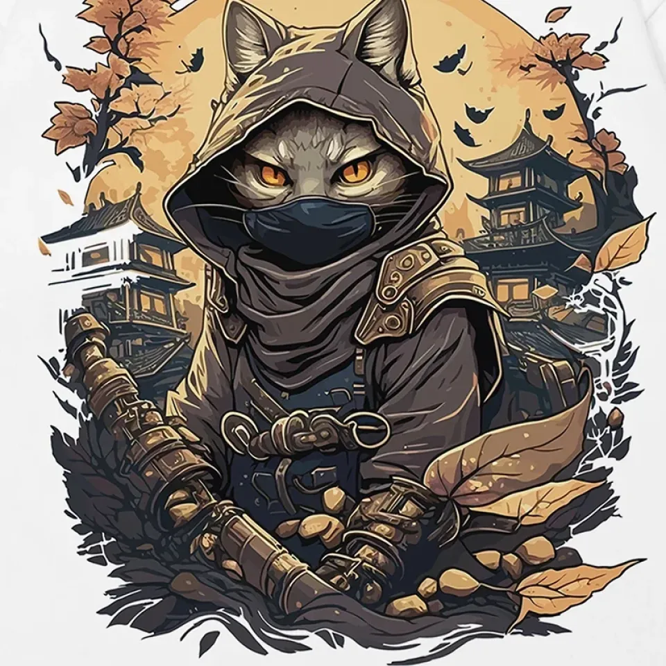 Japanese Ninja Cat T-Shirt 4 Japanese Ninja Cat T-Shirt S002de8dbd62242f6b99c3a4cbe194f4e0 400e514a