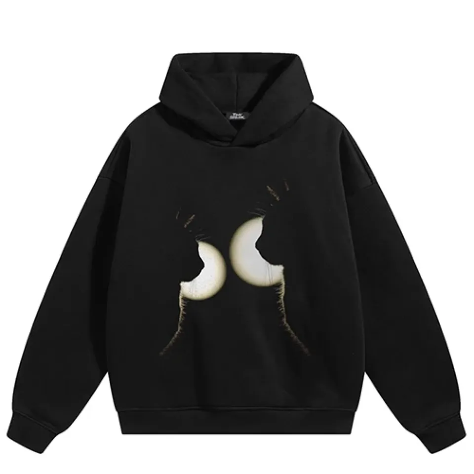 Black Night Cats Graphic Pullover Hoodie Sf94af08bf14c42fda89e9eb7328c3014k 455f6898