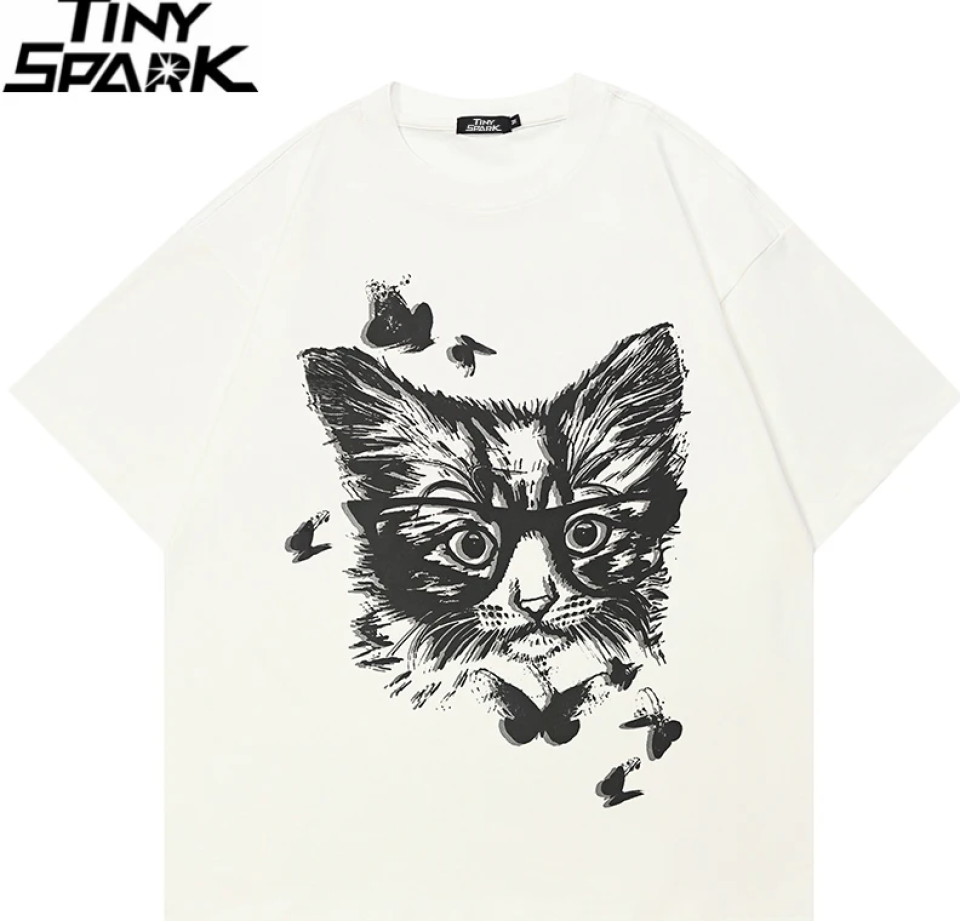 Butterfly Cat Streetwear T-Shirt 329a8c23 c151 4a07 87a7 a1dfb5ff4a7c708972 4636cf03