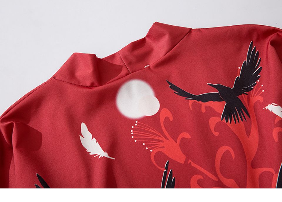 Red Bird Poly-cotton Kimono Hf1643455d7654b07aede1c45b246cfcc2 46db0314