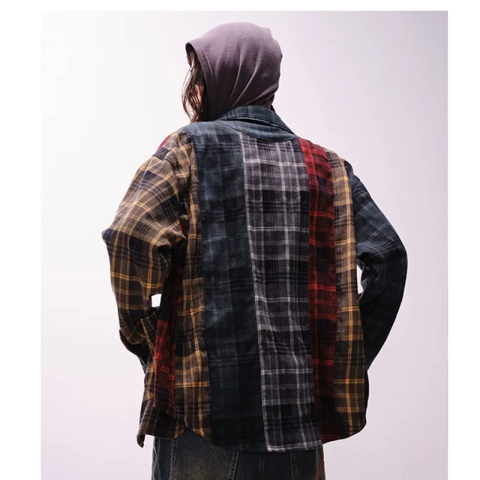 Patchwork Plaid Flannel Shirt S0b4e16f6455f41dbb036dbc4c28c23d30 47b1d544