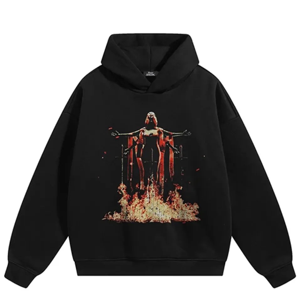 Flaming Graphic Pullover Hoodie S88725ff8a2694bbab12ab85580baacf2Z 483f575d