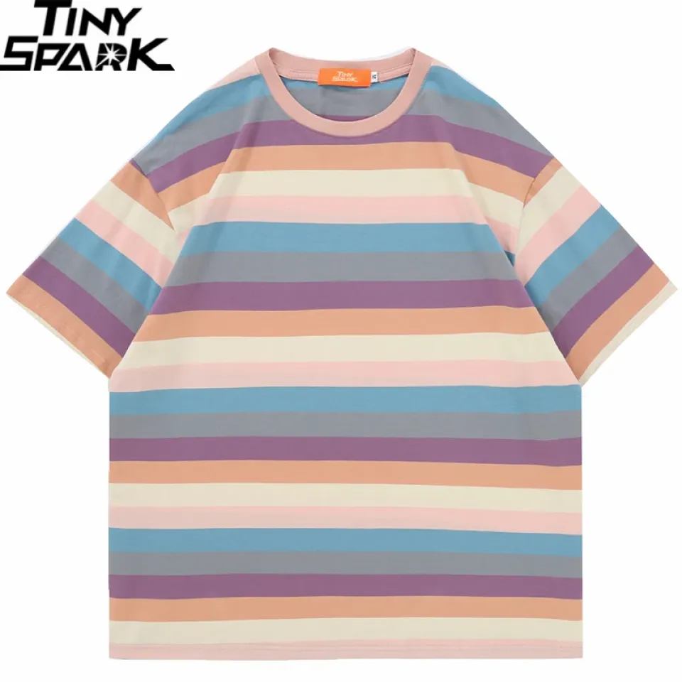 Retro Striped Hip Hop T-Shirt 1 Retro Striped Hip Hop T-Shirt S74a158aac4684040b100d93024314d67G 49312bef