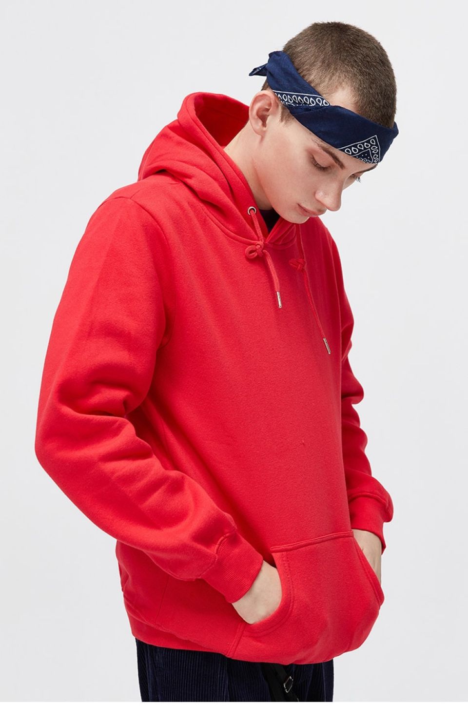 Solid Colored Sweatshirt Hoodie