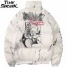 Confused Bear Print Padded Parka Jacket tiny spark hurt bear print padded parka jacket 3 4b00a710