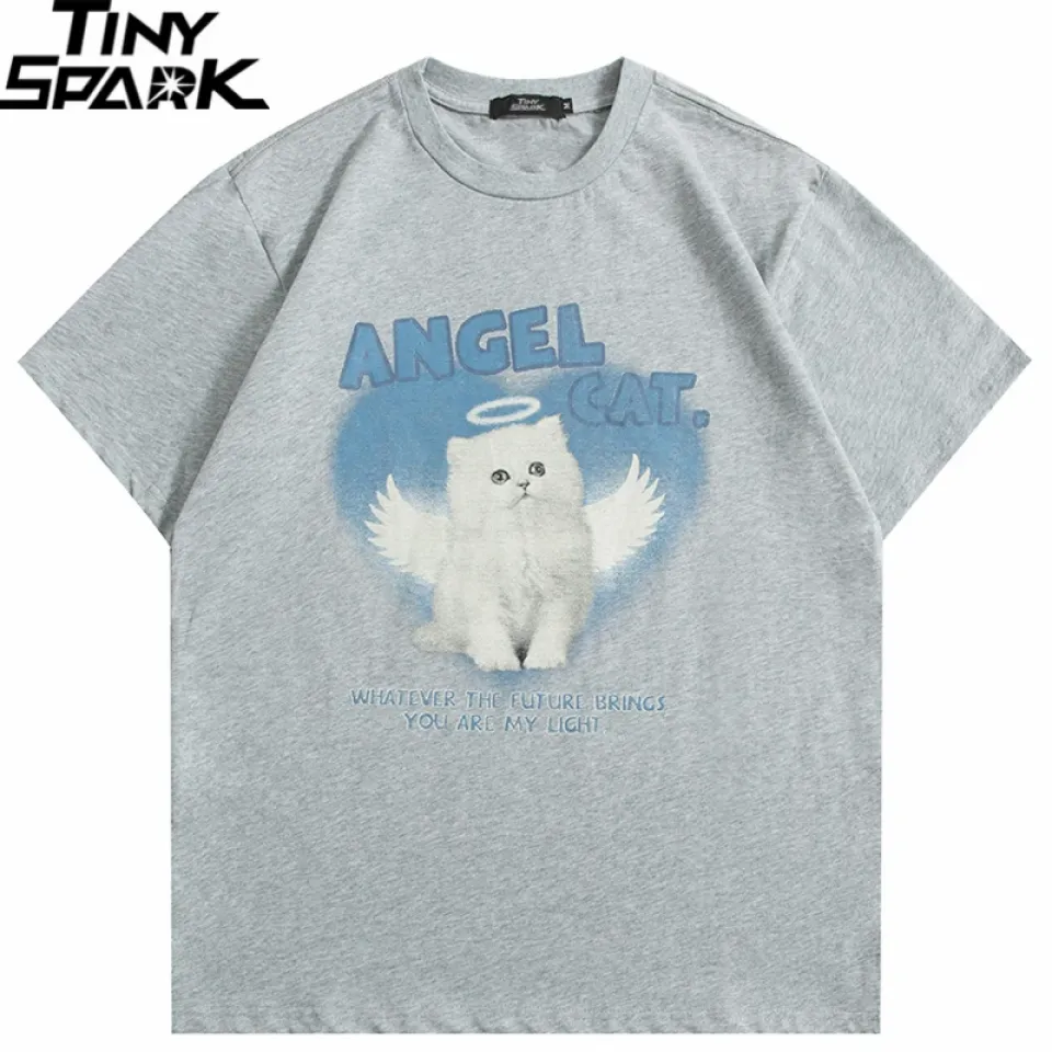 White Angel Cat Graphic T-Shirt Sfd1cd86021ec49cca8c970c3c9d8e49fO 4de4127c