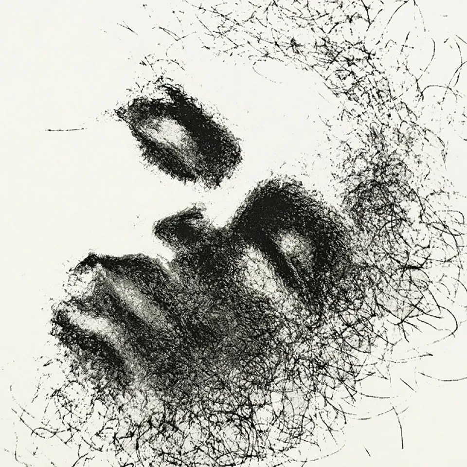 Abstract Face Sketch Graphic T-Shirt S1935479b0da640948848b3d43ee76cad3 5010a0fd