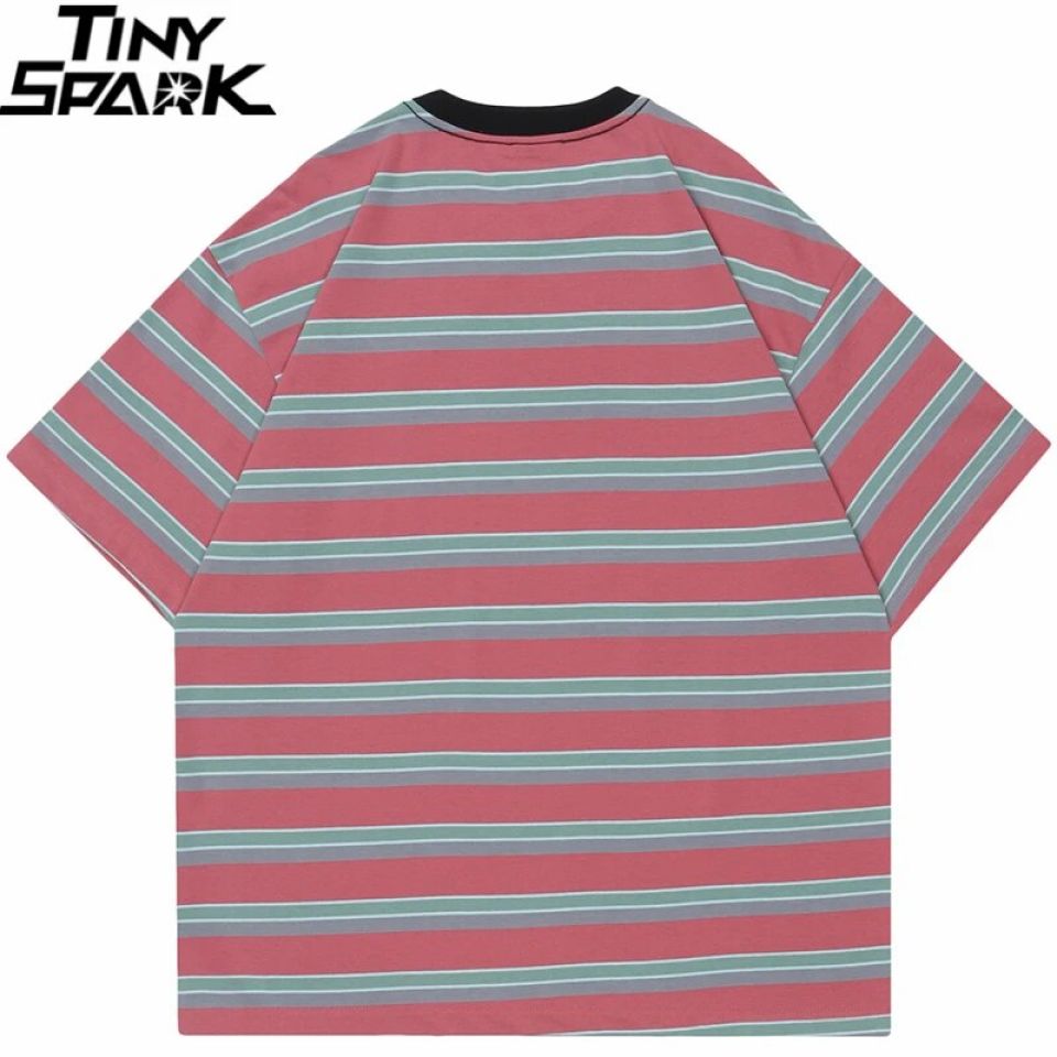 Red Grey Striped Oversized Tees S50ce2e3672274353bc4f20ce6e292f3fX 50d5ca62