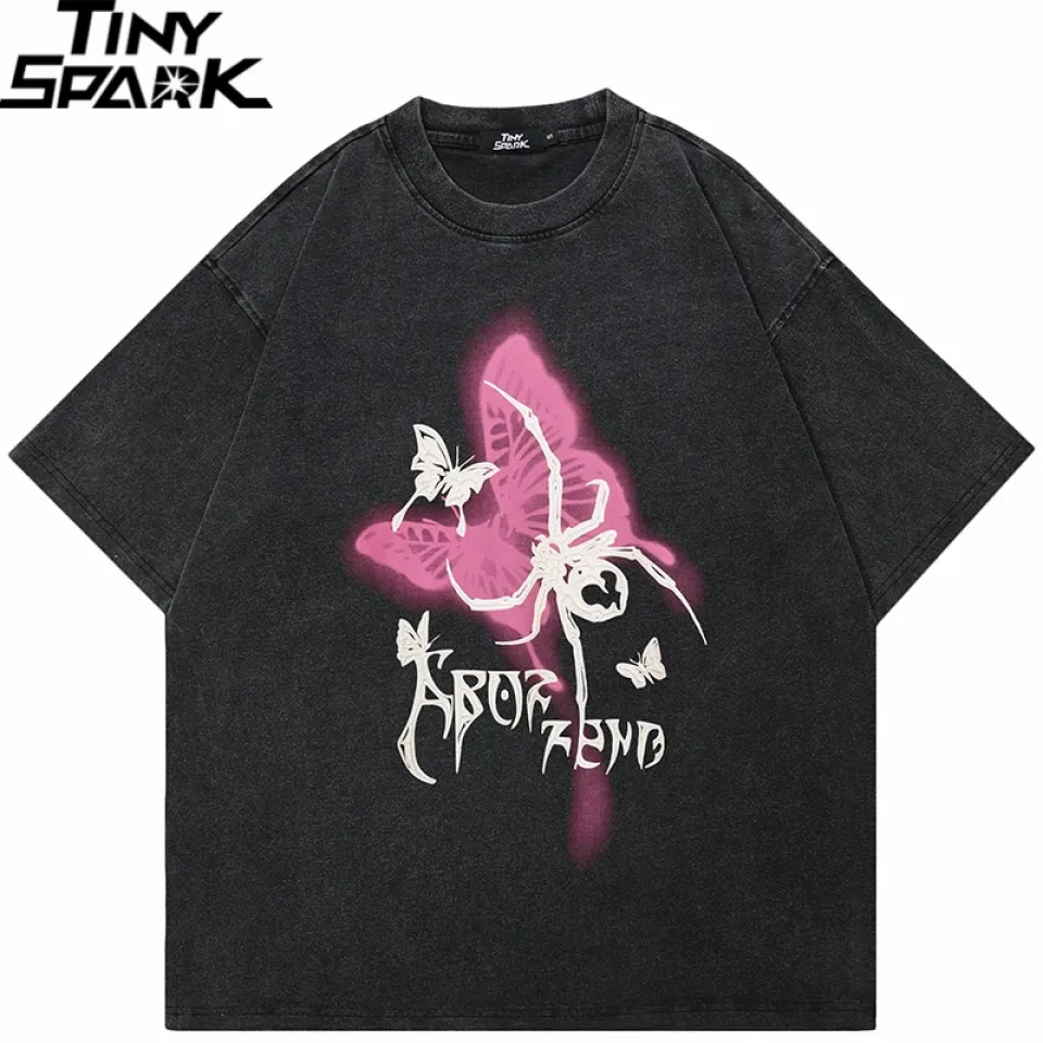 Butterfly and spider graphic T-shirt S53b4b346adc3472e8d21bfeca9d713543 50e5172a